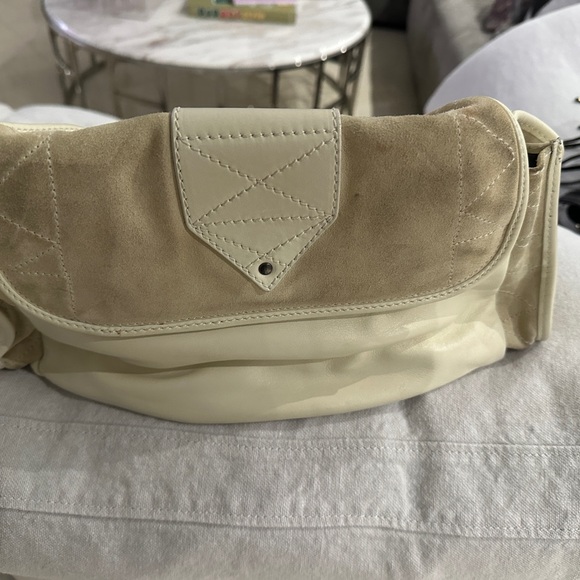 Christian Dior Cream Leather & Suede Street Chic Shoulder Bag - Picture 7 of 8